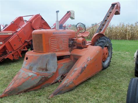 Allis Chalmers W Tractor Equipped With Corn Picker Tractors Old