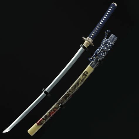 Handgemachtes Federstahlschärfen Echtes Japanisches Katana Samurai