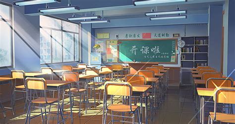 Japanese High School Classroom Anime