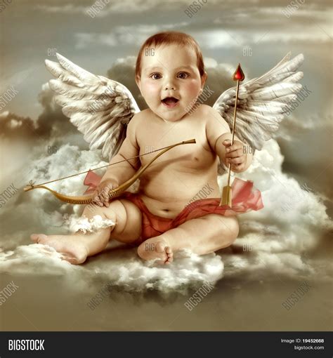 Baby Cupid Angel Wings Image And Photo Free Trial Bigstock