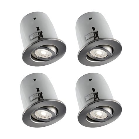 No matter what your track lighting application, there is a solution for every need and budget. LED Recessed Lights Kit - Jib(TM), - 4/Pack - Brushed ...