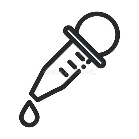 Medical Dropper Liquid Laboratory Science And Research Line Style Icon