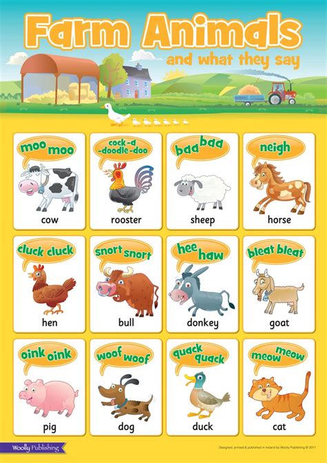 Farm Animals And Their Products Chart Zoo Animals