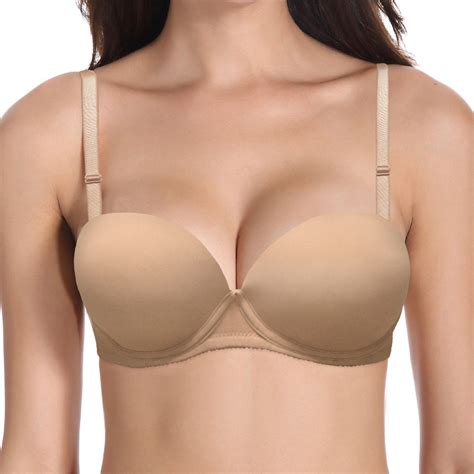 super boost thick padded extreme push up bra women s multiway strapless lingerie