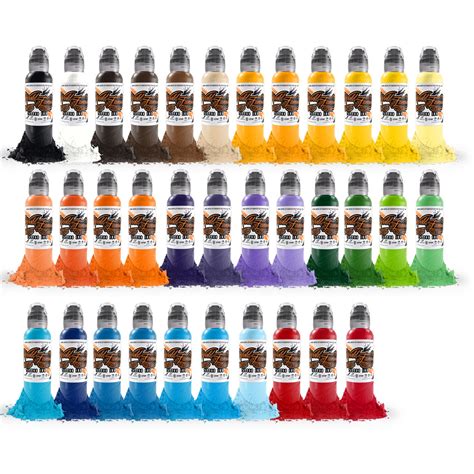 World Famous Tattoo Ink 34 Best Selling Colors Joker Tattoo Supply