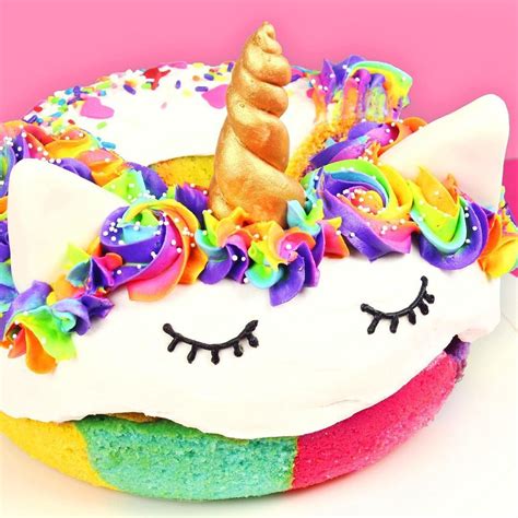 Super Adorable Rainbow Unicorn Donut These Would Be Great For A