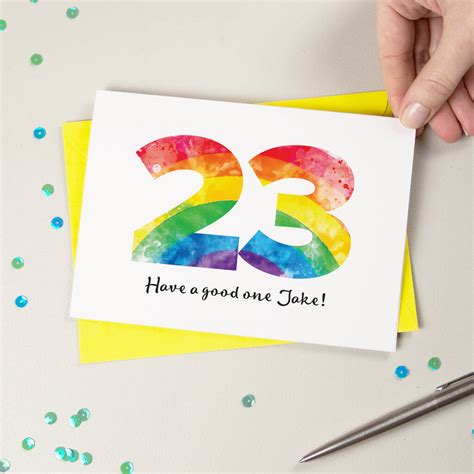 Rainbow Age Personalised Birthday Card By A Is For Alphabet