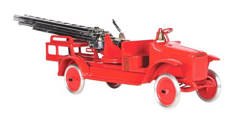 At Auction Pressed Steel Buddy L Aerial Ladder Truck