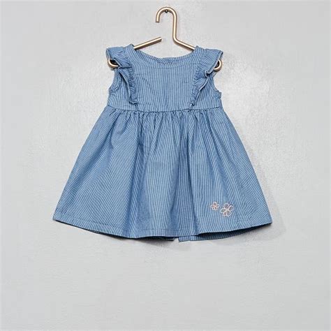 Vestido De Rayas Con Volantes Bebé Niña Azul Kiabi 1200€