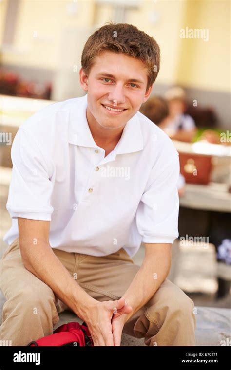 Portrait Of Male High School Student Wearing Uniform Stock Photo Alamy