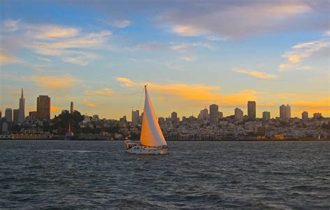 A Sunset Sail In San Francisco Photograph By Venetia Featherstone Witty