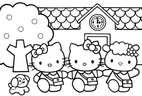 Belajar Mewarnai Gambar Untuk Anak Tokoh Kartun Hello Kitty Si Kucing