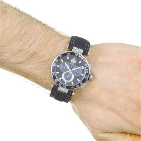 gents michel herbelin newport chronograph watch 36656 an65 ™