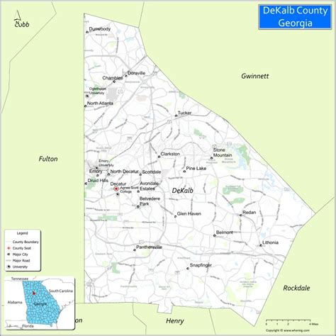 Map Of Dekalb County Georgia