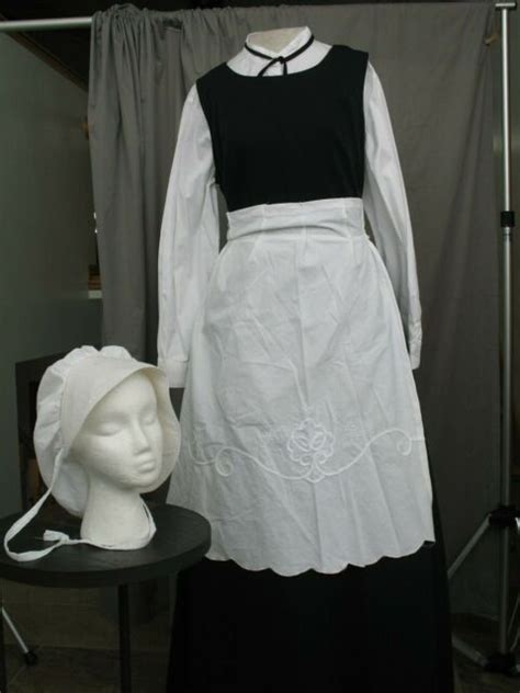 Victorian Maid Costume Puritan Pioneer Dress Servant Womens Civil War M