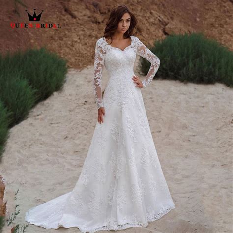 Custom Made Vestios De Novia Elegant Lace Up A Line Wedding Gowns