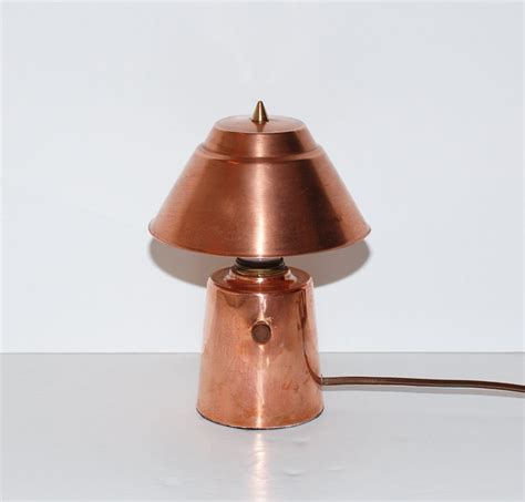 Vintage Solid Copper Small Table Lamp By Abundancy On Etsy