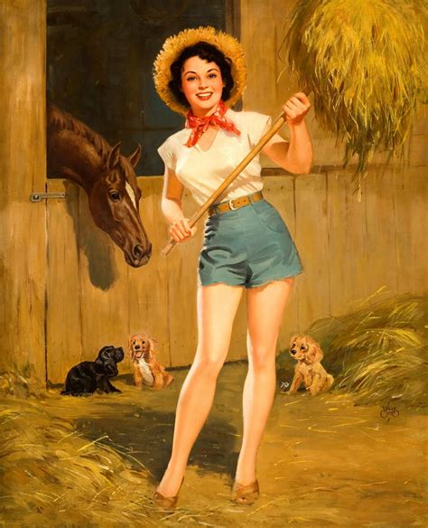 Down On The Farm Vintage Pin Up Girls From The Hay Days Pin Up And