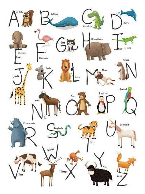 Alfabeto Animales Con Imágenes Abecedario Con Animales Abecedario