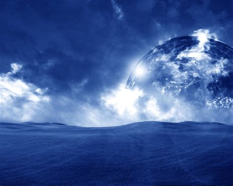 Wallpaper Planet Sky Clouds Sand Blue 2560x1600 Hd Picture Image