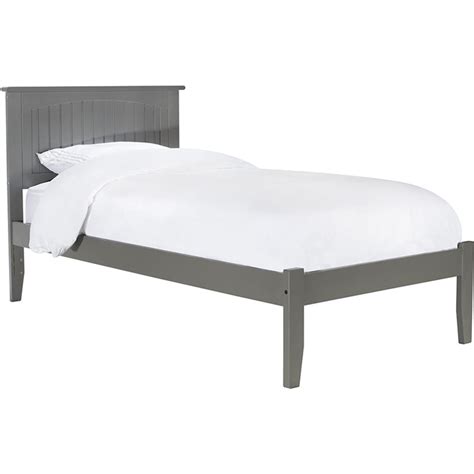 Bowery Hill Solid Wood Platform Twin Xl Bed In Gray