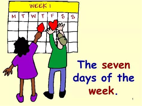 Ppt The Seven Days Of The Week Powerpoint Presentation Free