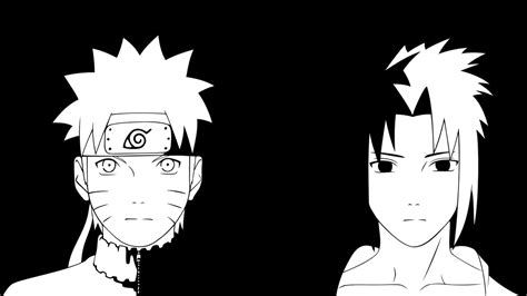 Naruto And Sasuke Black And White Hanare S Naruto Anime Shippuden
