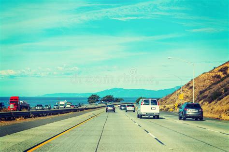 Clear Sky Over Pacific Coast Highway Stock Photo Image Of Travel