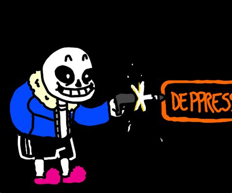 Sans Fighting Depression Drawception