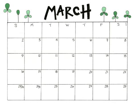 Calendar 2014 March Printable