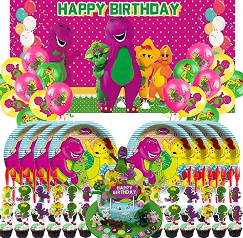 Barney Party Plates Jewelesparty Combo 22pc Barney Purple Dinosaur