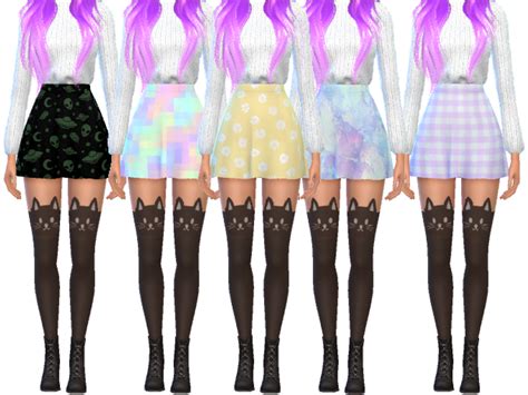 The Sims Resource Cute Skater Skirts Mesh Needed