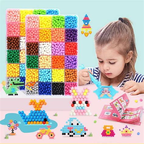 Water Fuse Beads Kit Diy Toys Beads Spray Mist Bean Educational Kids