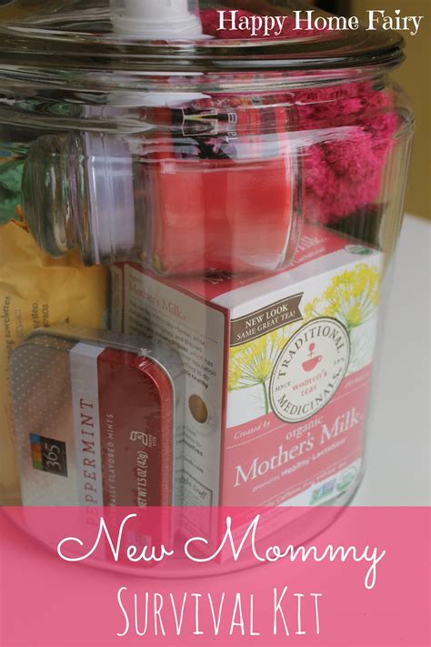 See which gift idea suits your favorite new mom. New Mommy Survival Kit - Happy Home Fairy