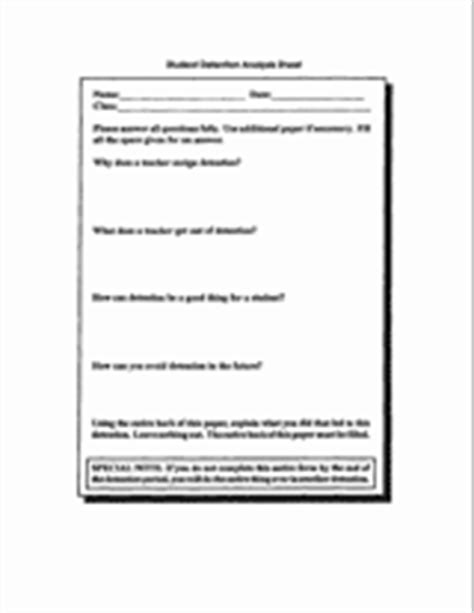 Student Detention Analysis Sheet - Classroom Discipline Printable (K-12