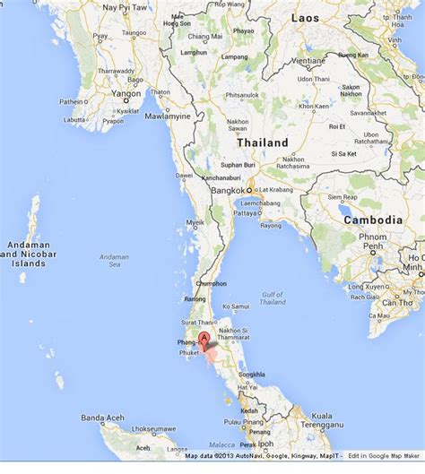 Krabi On Map Of Thailand