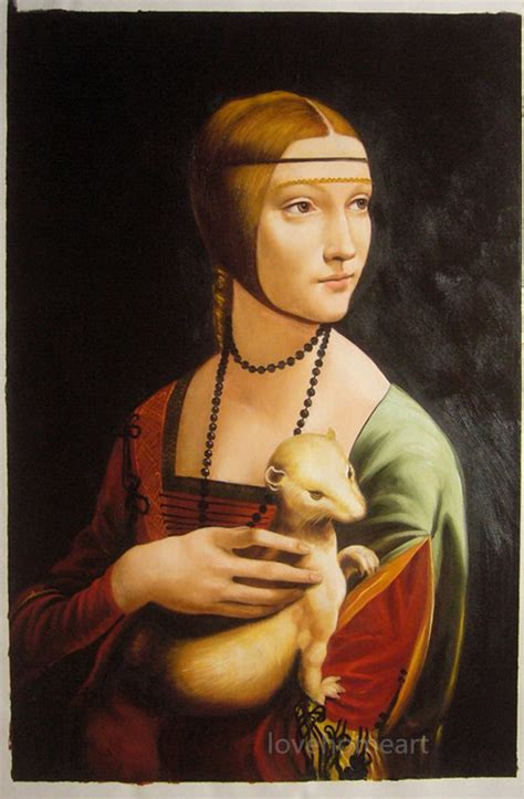 Famous Oil Painting Leonardo Da Vinci Lady With An Ermine
