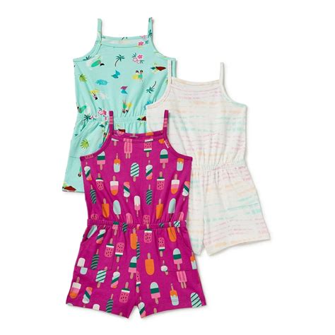 Wonder Nation Wonder Nation Baby And Toddler Girls Printed And Solid