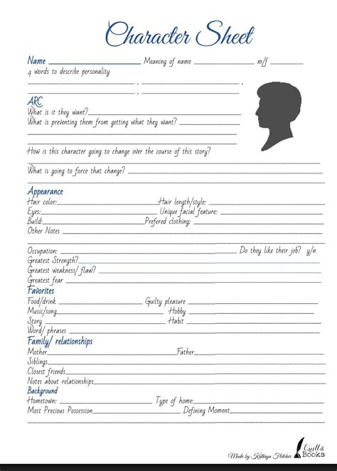 A Free Character Sheet On Sept 2017 To Download The
