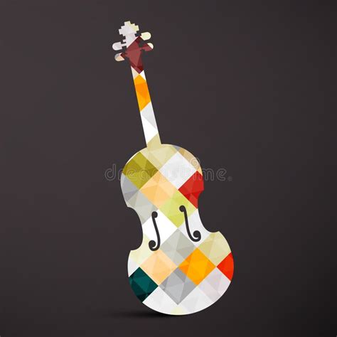 Violín Instrumento Musical Del Vector Abstracto Ilustración Del Vector