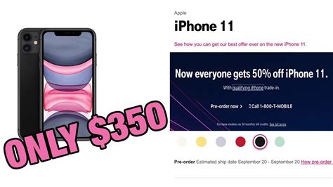Best price guaranteed or we'll pay you double the difference! iPhone 11 (Pro Max) for 50% off - Only $350! (T-Mobile ...