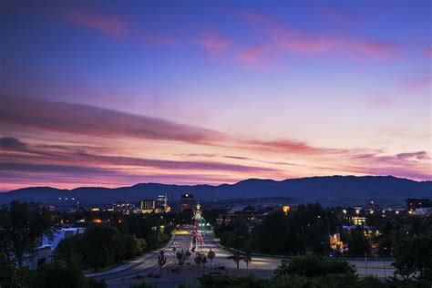 Boise Skyline At Sunrise Photograph By Vishwanath Bhat