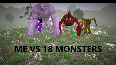 Slendytubbies 3 Me Vs 18 Monsters Edit Youtube