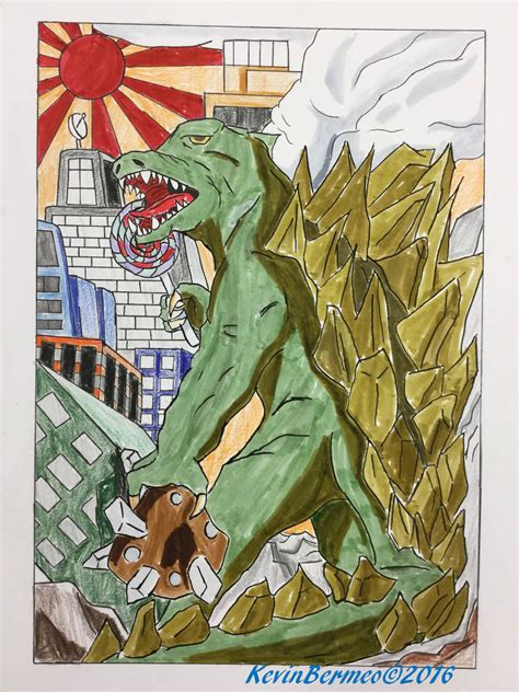 Godzilla Taking A Candy From A Baby Color By Mysteriouswarrior123 On