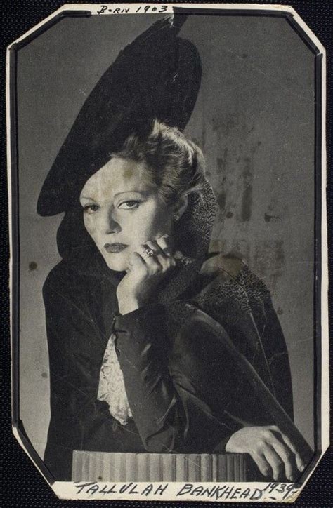 Tallulah Bankhead 1939 Love The Old Cabinet Card Look Of This Hollywood Hills Old Hollywood