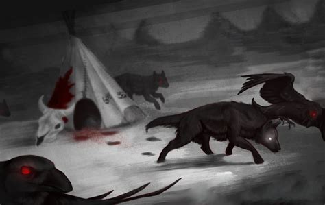Wolves And Ravens By Deertush On Deviantart