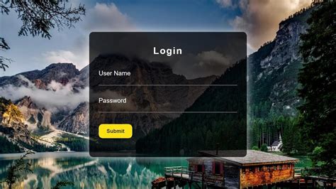 Beautiful Transparent Login Form Using Simple Html And Css Youtube
