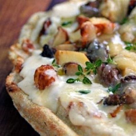 Funghi Grilled Pizza. A delicious pizza made on the grill; topped with ...