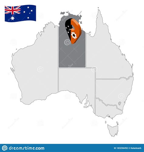 Location Of Northern Territory On Map Australia 3d Northern Territory