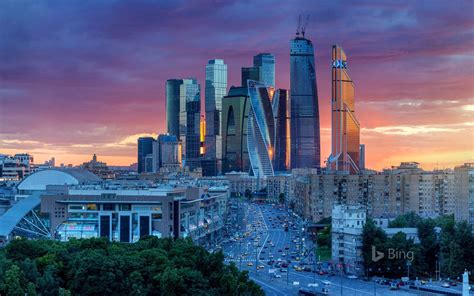 Russia Moscow Business Center 2016 Bing Desktop Wallpaper Preview